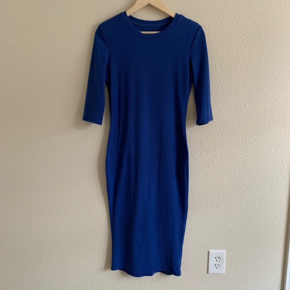 Blue midi dress